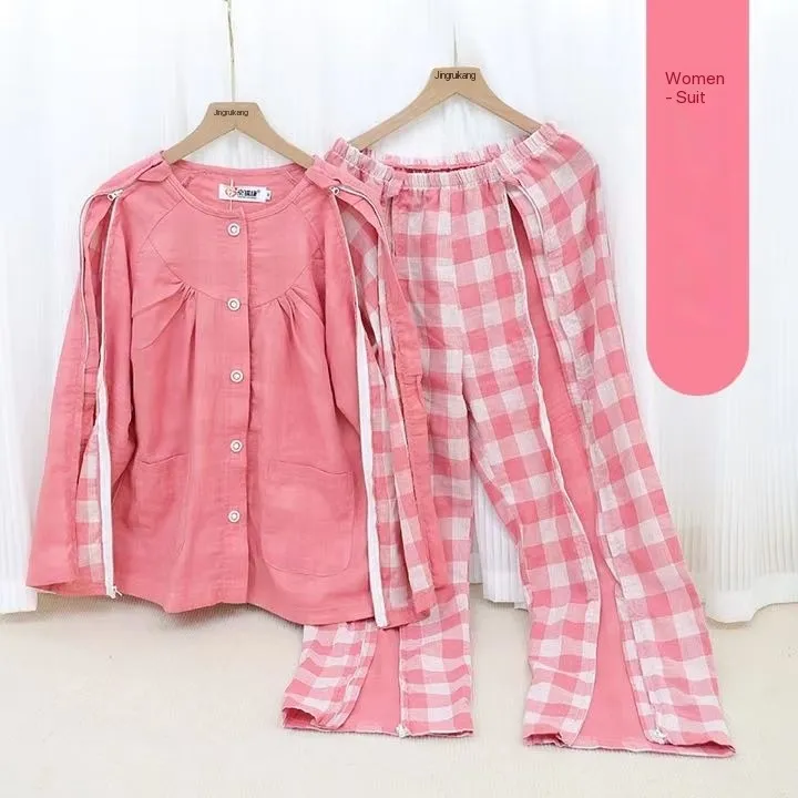 Adaptive plaid pajamas