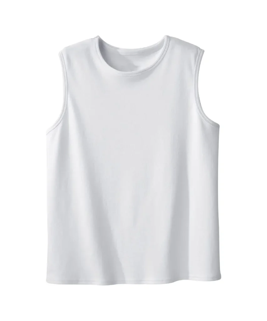 Adaptive sleeveless white top